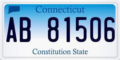 CT license plate AB81506