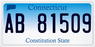 CT license plate AB81509
