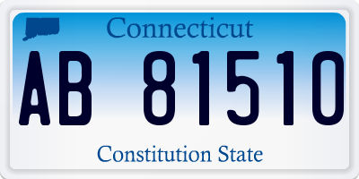 CT license plate AB81510