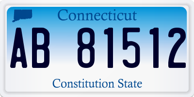 CT license plate AB81512