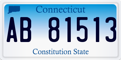 CT license plate AB81513