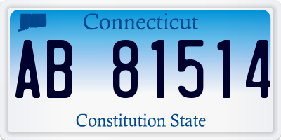 CT license plate AB81514