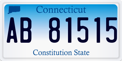 CT license plate AB81515