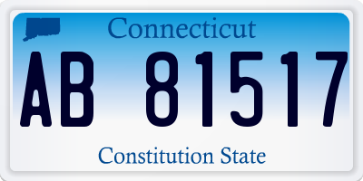CT license plate AB81517