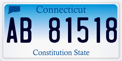 CT license plate AB81518