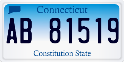 CT license plate AB81519