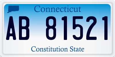 CT license plate AB81521