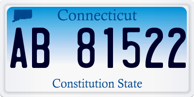 CT license plate AB81522