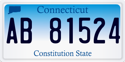 CT license plate AB81524