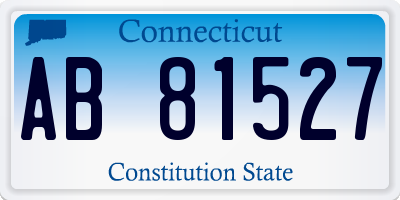 CT license plate AB81527