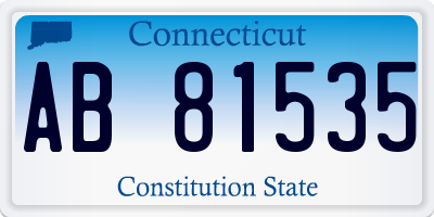 CT license plate AB81535