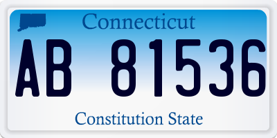 CT license plate AB81536