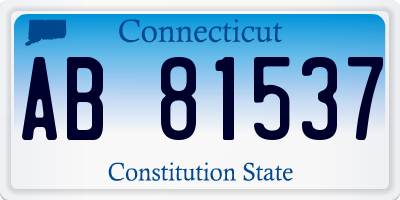 CT license plate AB81537