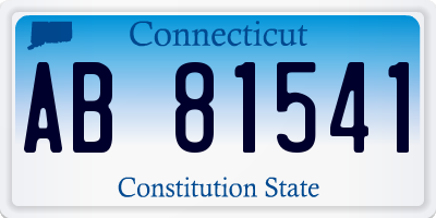 CT license plate AB81541