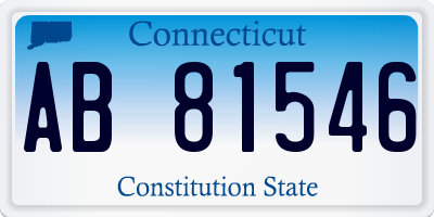 CT license plate AB81546