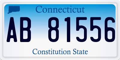 CT license plate AB81556