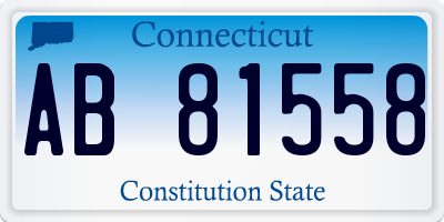 CT license plate AB81558