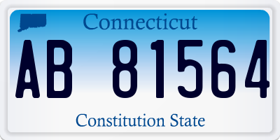CT license plate AB81564