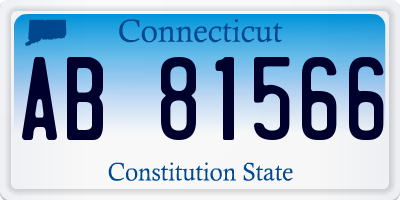 CT license plate AB81566