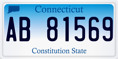 CT license plate AB81569