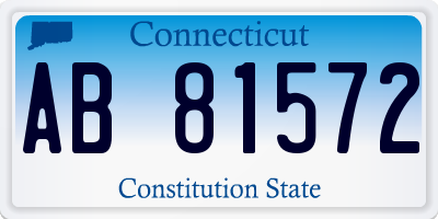 CT license plate AB81572