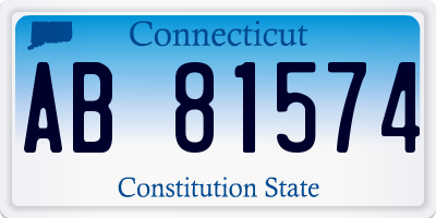 CT license plate AB81574