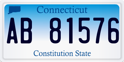 CT license plate AB81576