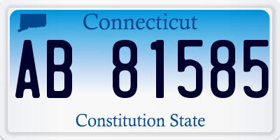 CT license plate AB81585