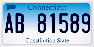 CT license plate AB81589