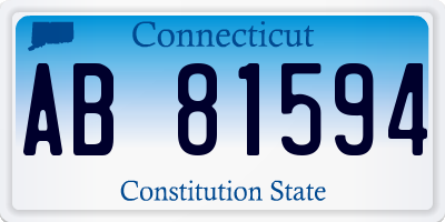 CT license plate AB81594