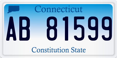 CT license plate AB81599