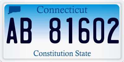 CT license plate AB81602