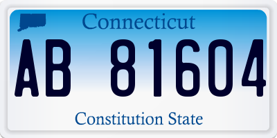 CT license plate AB81604
