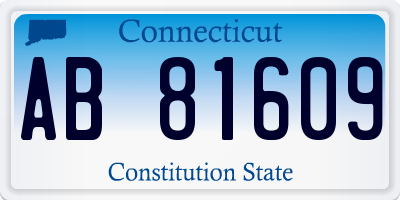 CT license plate AB81609