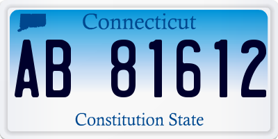 CT license plate AB81612