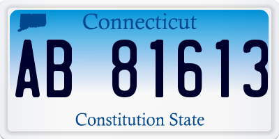 CT license plate AB81613