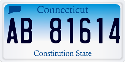 CT license plate AB81614