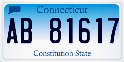 CT license plate AB81617