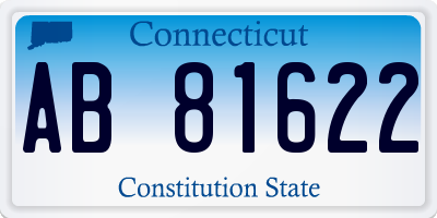 CT license plate AB81622