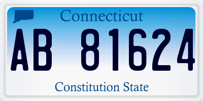 CT license plate AB81624