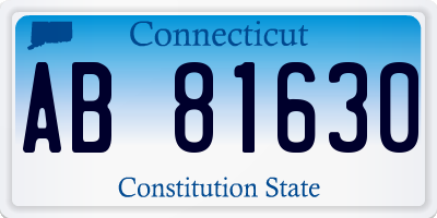 CT license plate AB81630