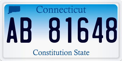 CT license plate AB81648