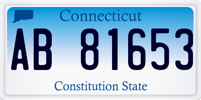 CT license plate AB81653