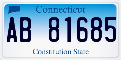 CT license plate AB81685