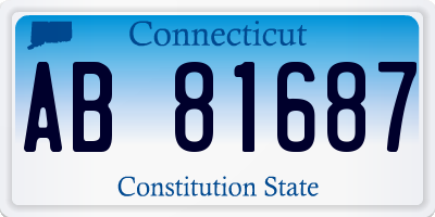CT license plate AB81687