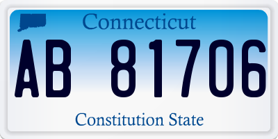 CT license plate AB81706