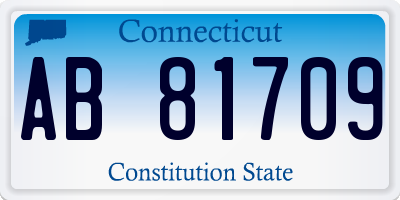 CT license plate AB81709