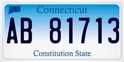 CT license plate AB81713