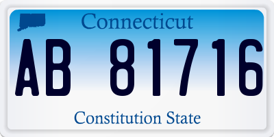 CT license plate AB81716