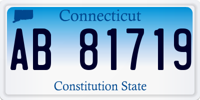 CT license plate AB81719